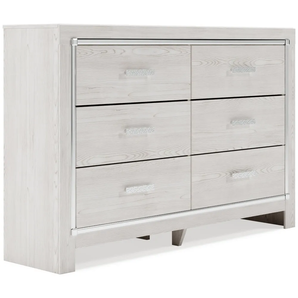Altyra Queen Bookcase Headboard Bed with Dresser