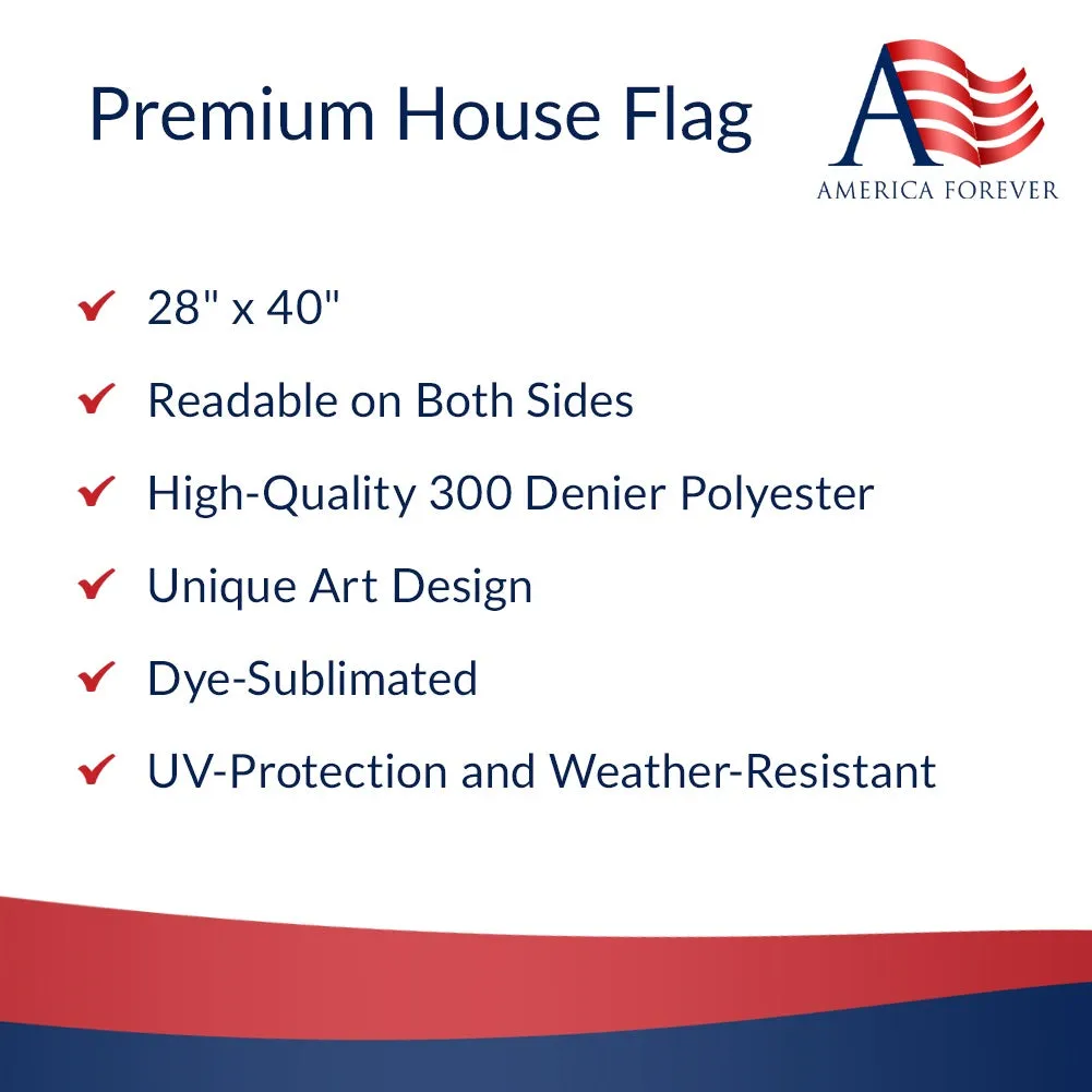 America Forever Let It Snow Globe Double Sided House Flag