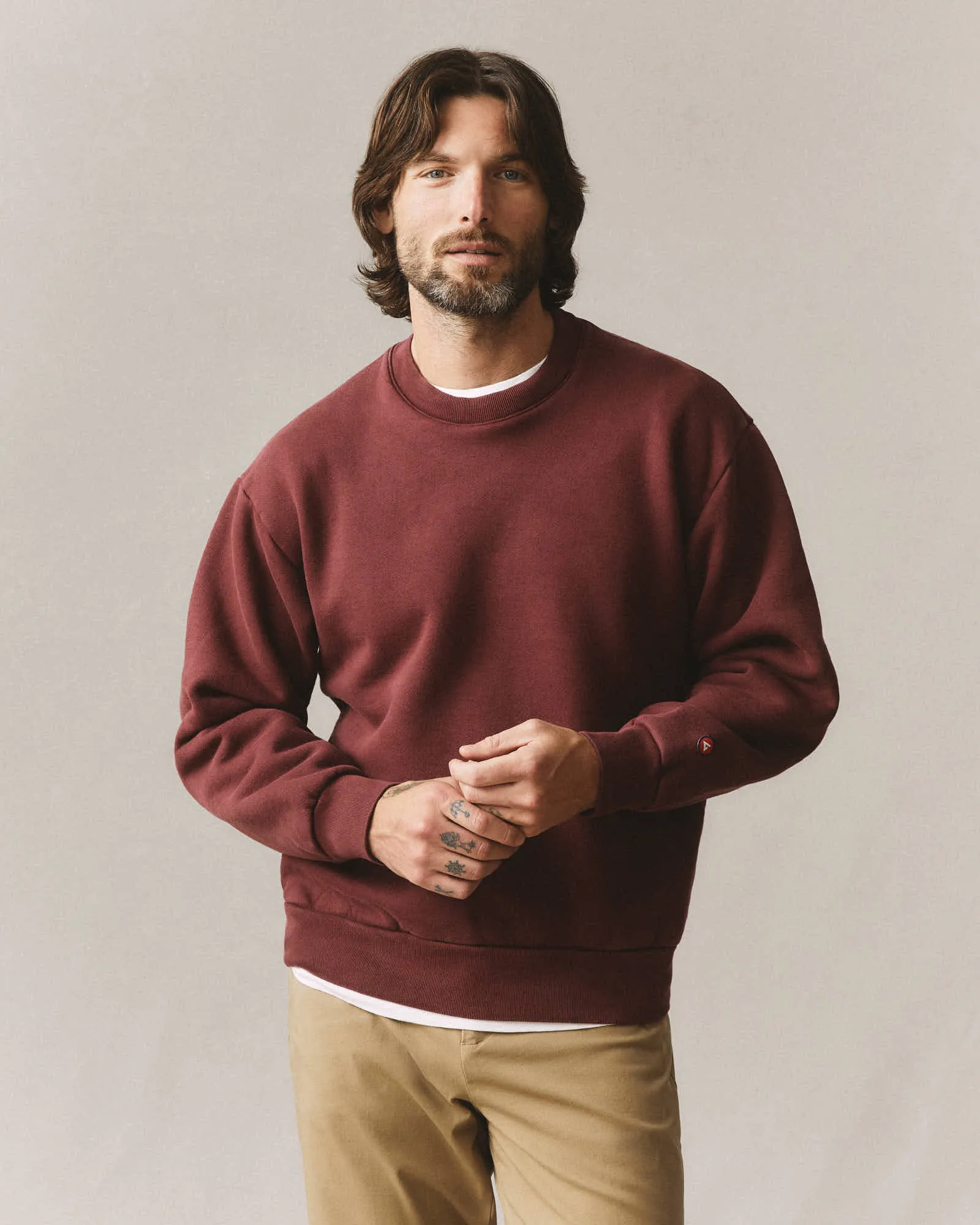 American Vintage Crew Sweatshirt - Zinfandel