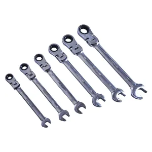 Amtech 6 Piece Flexible Head Spanner Set 72 Tooth Ratchet Gear