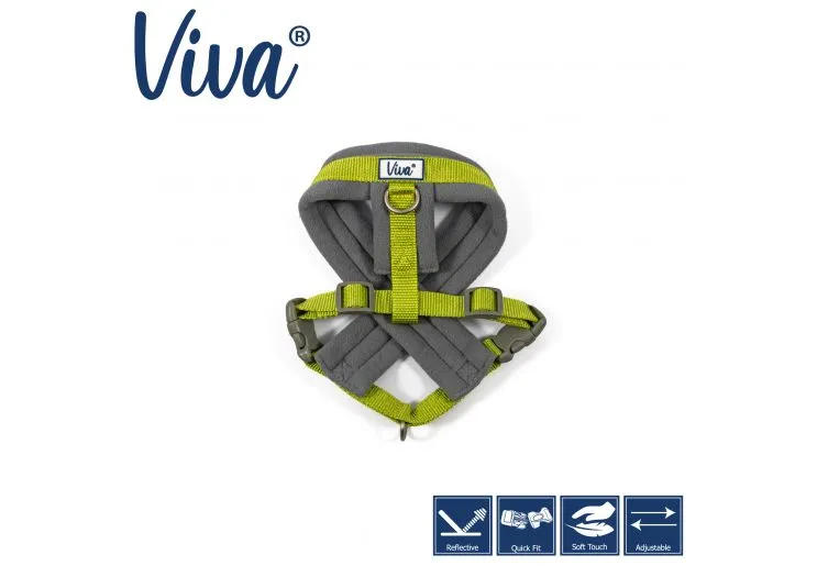 Ancol - Viva Nylon Padded Harness - Red - Medium (41-53cm)