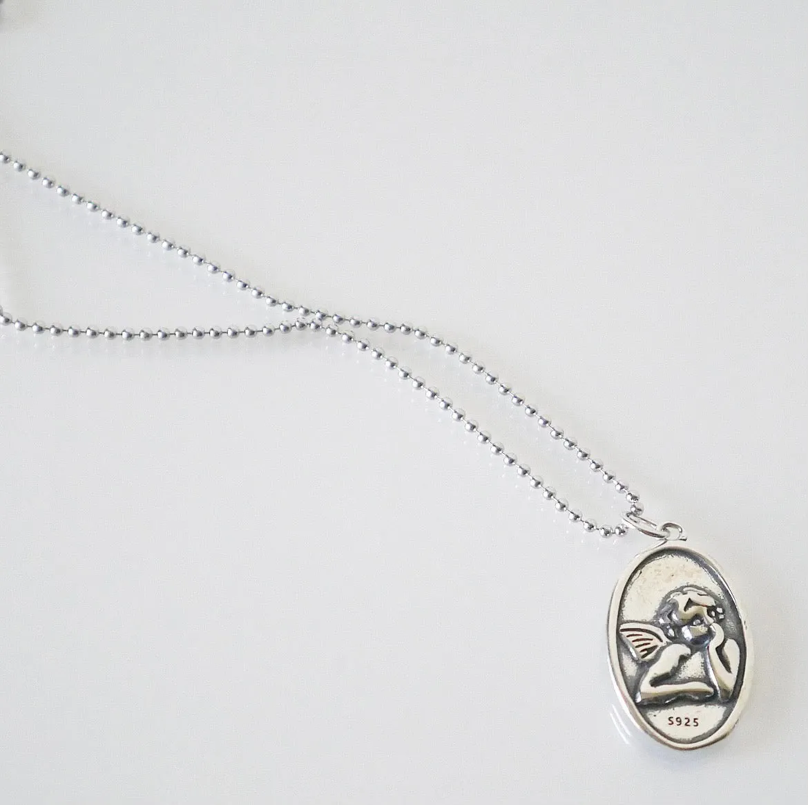 Angel Gaze Necklace 925 Sterling Silver Luxury Vintage Style Jewelry