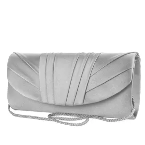 Angel Satin Tuxedo Flap Evening Clutch