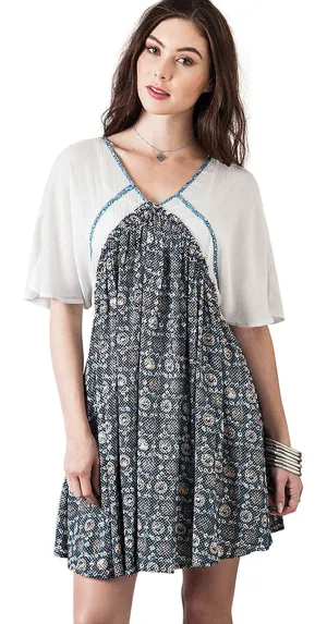 Angel Sleeve Day Dress, Ivory