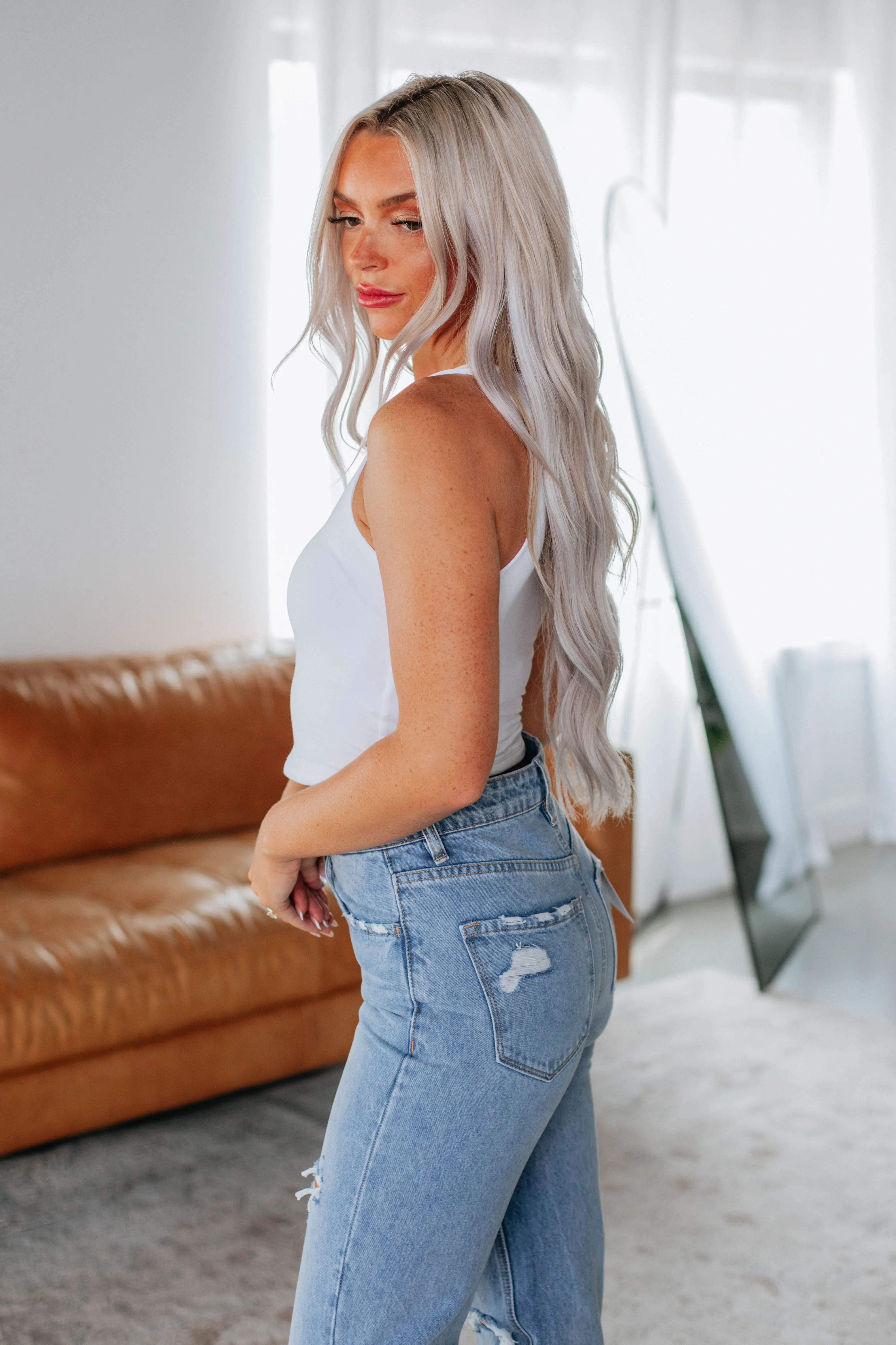Angelina Basic Tank - Ivory