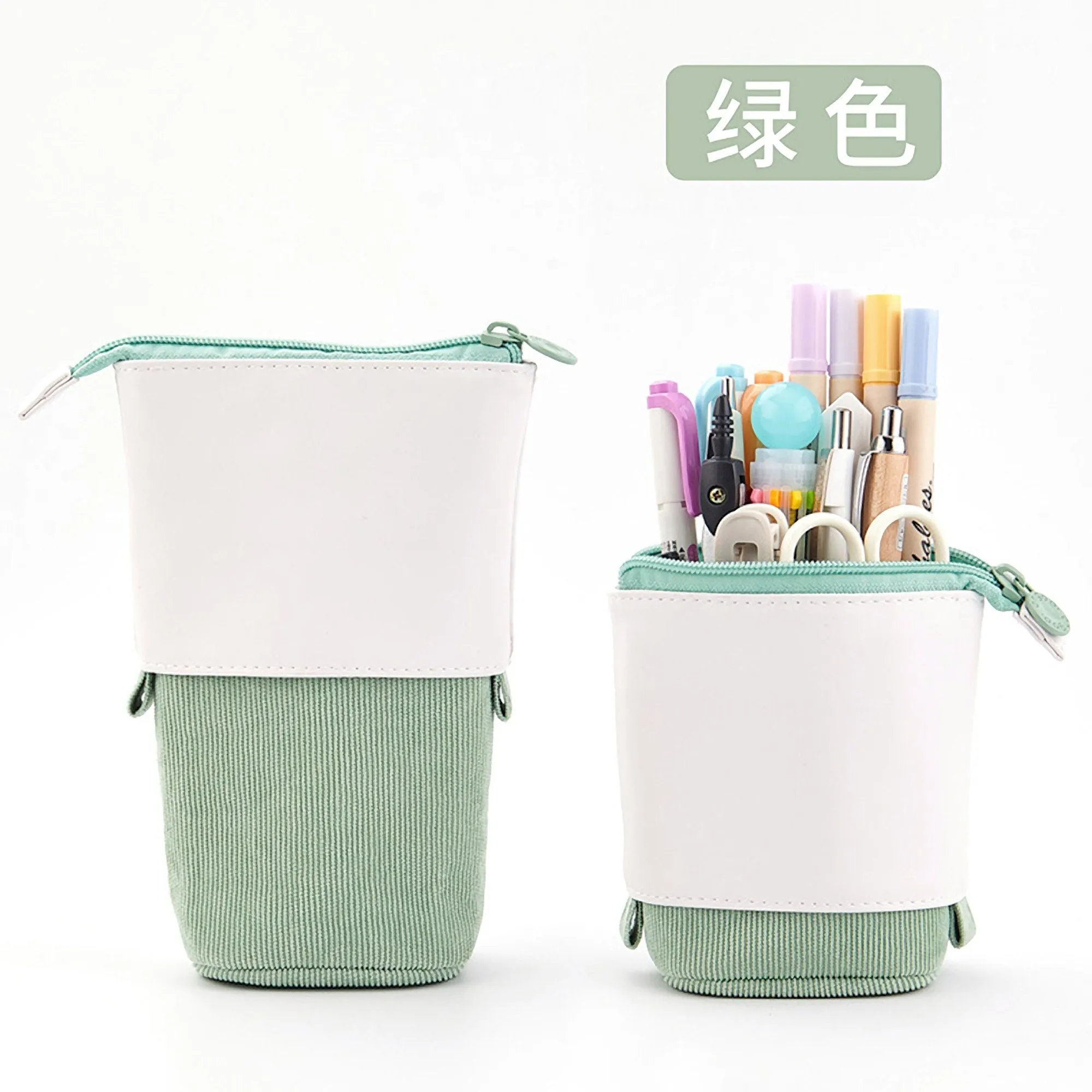 ANGOO YELLOW Retractable Standing Pen Case Pencil Case Retractable Case Storage Case Durable en Case | 185mm X 125mm X 85mm X 65mm