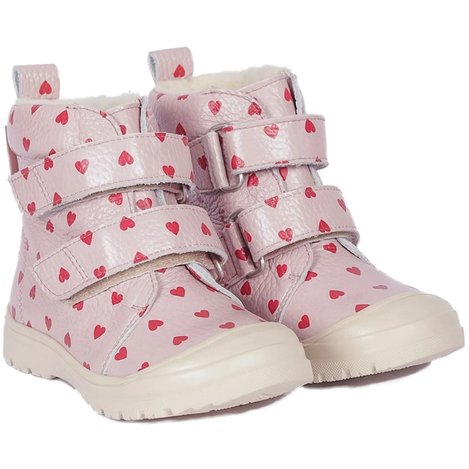 Angulus Rose Hearts Tex-Boot With Heart Print And Wool Lining