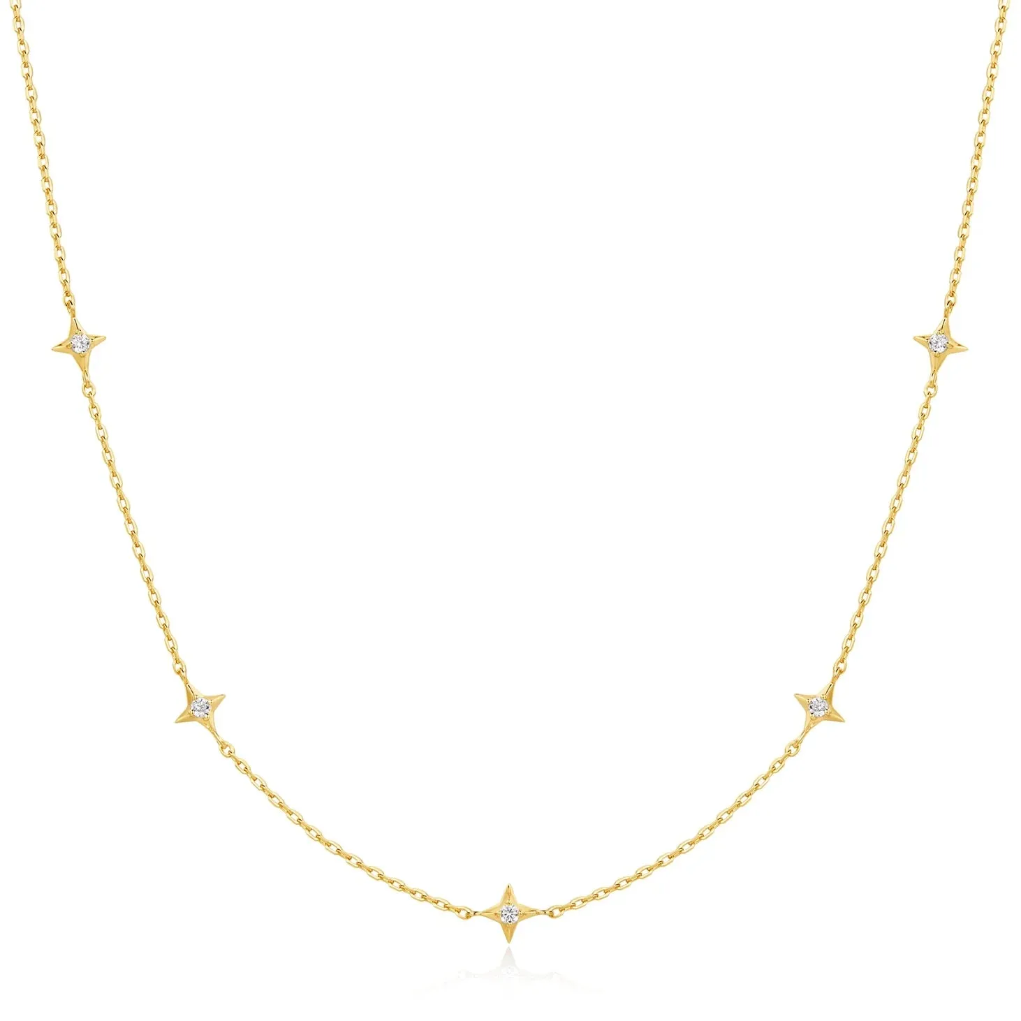 Ania Haie Gold Stars Station Necklace