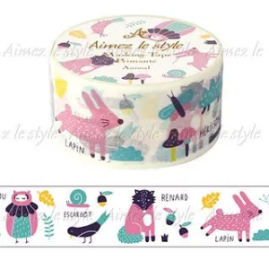 Animal Japanese Washi Tape Aimez