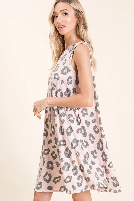Animal Print Sleeveless Dress