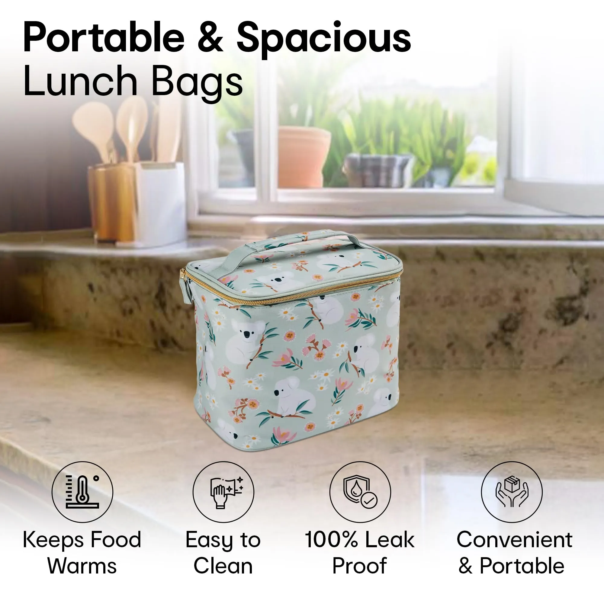 Anko Insulated Lunch Bag for Office Men, Women & School Kids |Stylish, Durable and Easily Portable Picnic Organizer, Storage Lunch Box |Polyester Office Tiffin Bag for Lunch Boxes