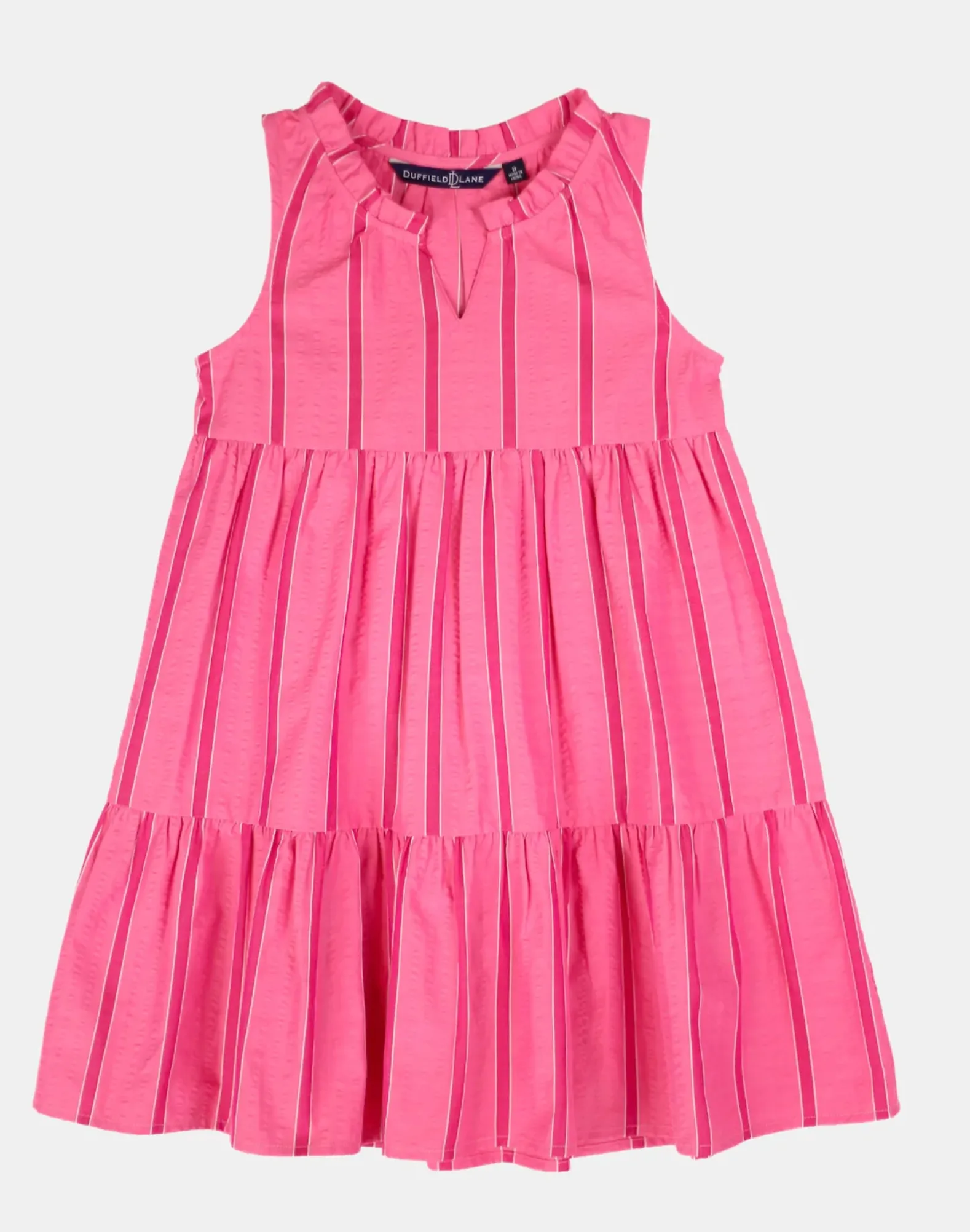 Annika Dress | Candy Pink Seersucker