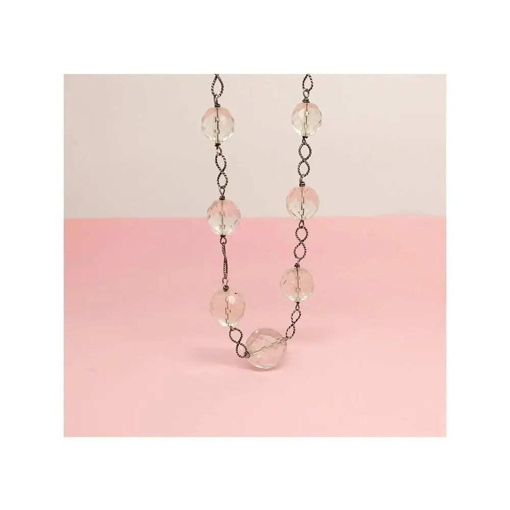 Antique Edwardian Infinity Rope Glass Necklace