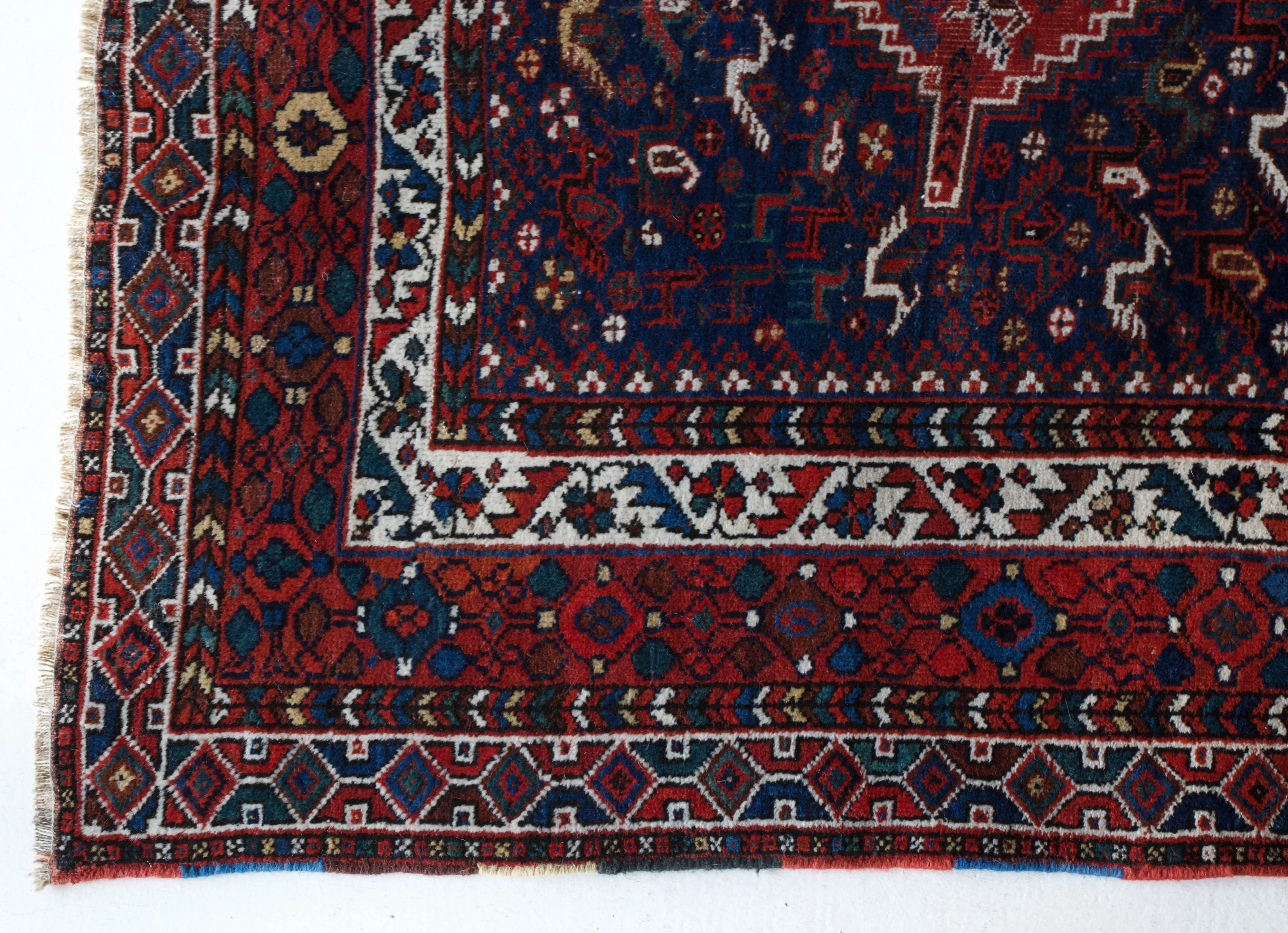 Antique Persian Shirvan Rug 5'2"x6'7"