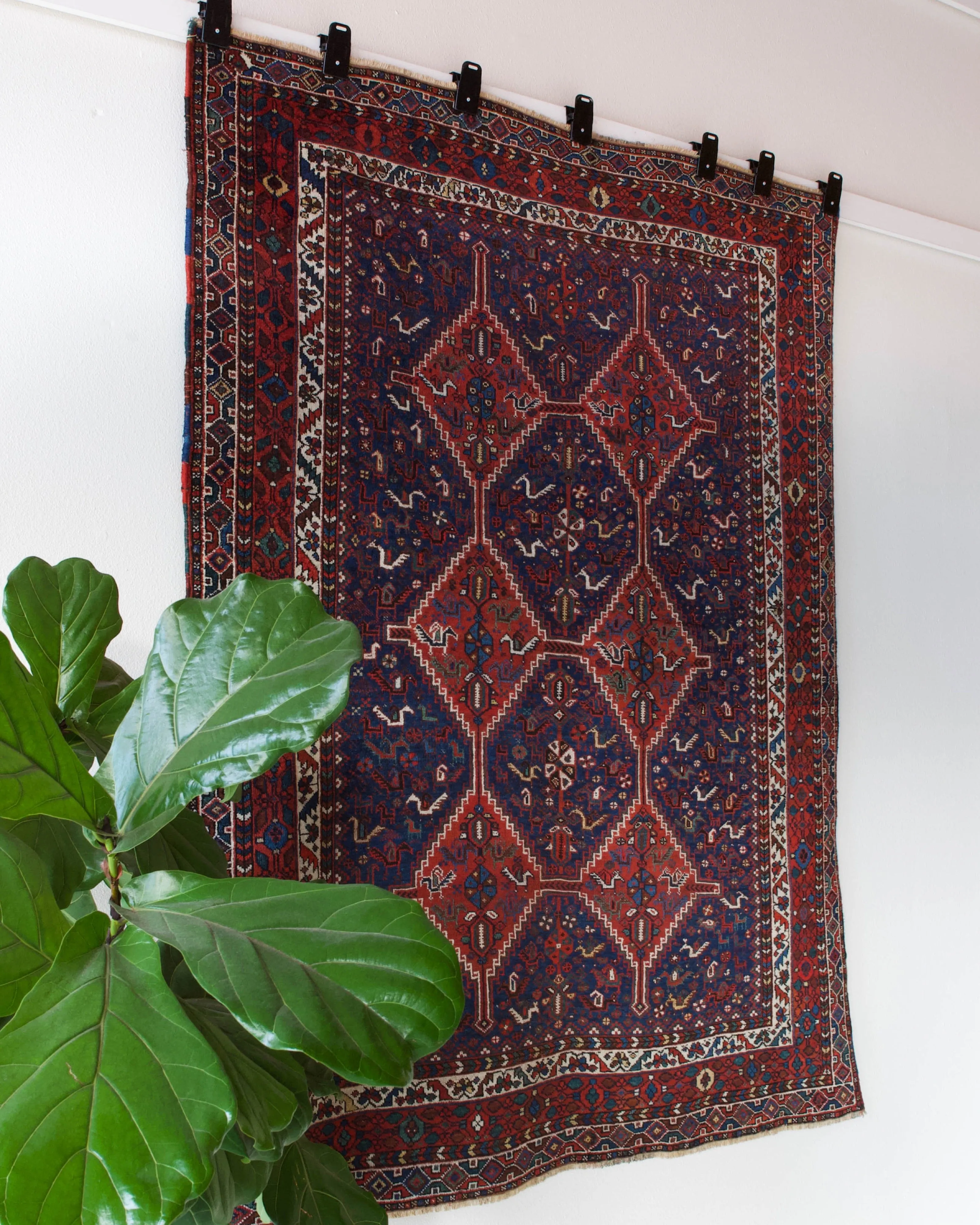 Antique Persian Shirvan Rug 5'2"x6'7"
