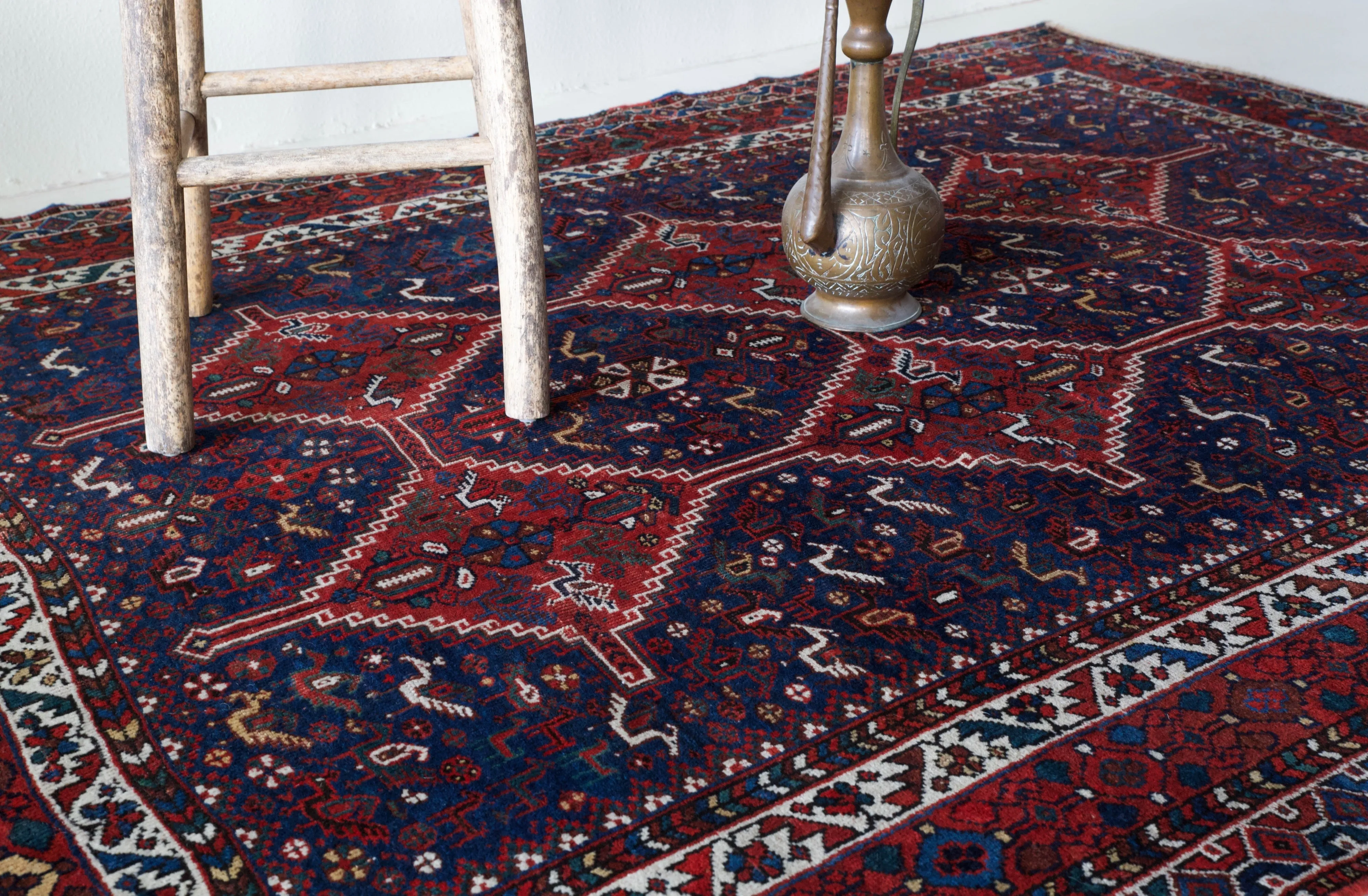 Antique Persian Shirvan Rug 5'2"x6'7"