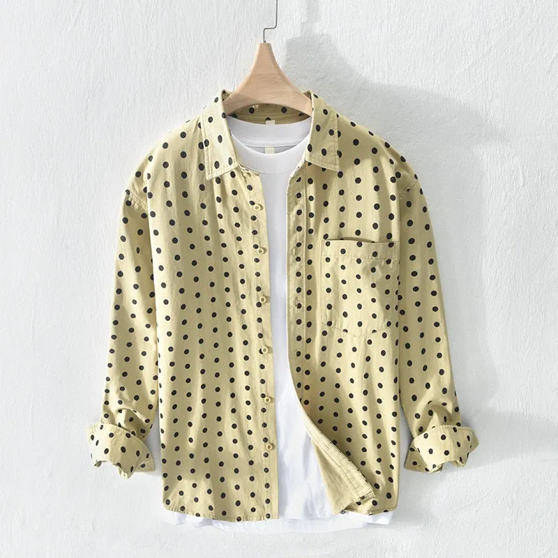 Antonios Pure Cotton Shirt Dot Print
