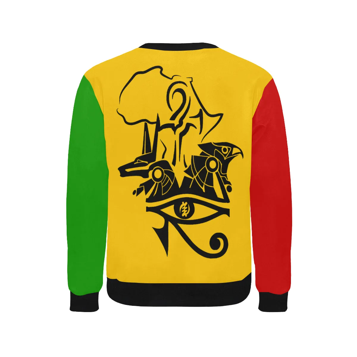 ANUBIS AND HERU Men's Rib Cuff Crew Neck Sweatshirt
