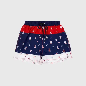 Aqua Blu Pre-Teens Running Shorts AB2124AD - Admiral Multi