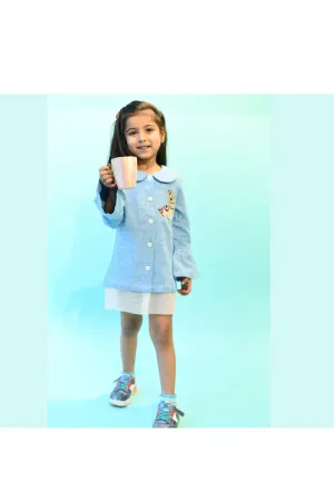 Aqua Blue Snowy Sheep Dress
