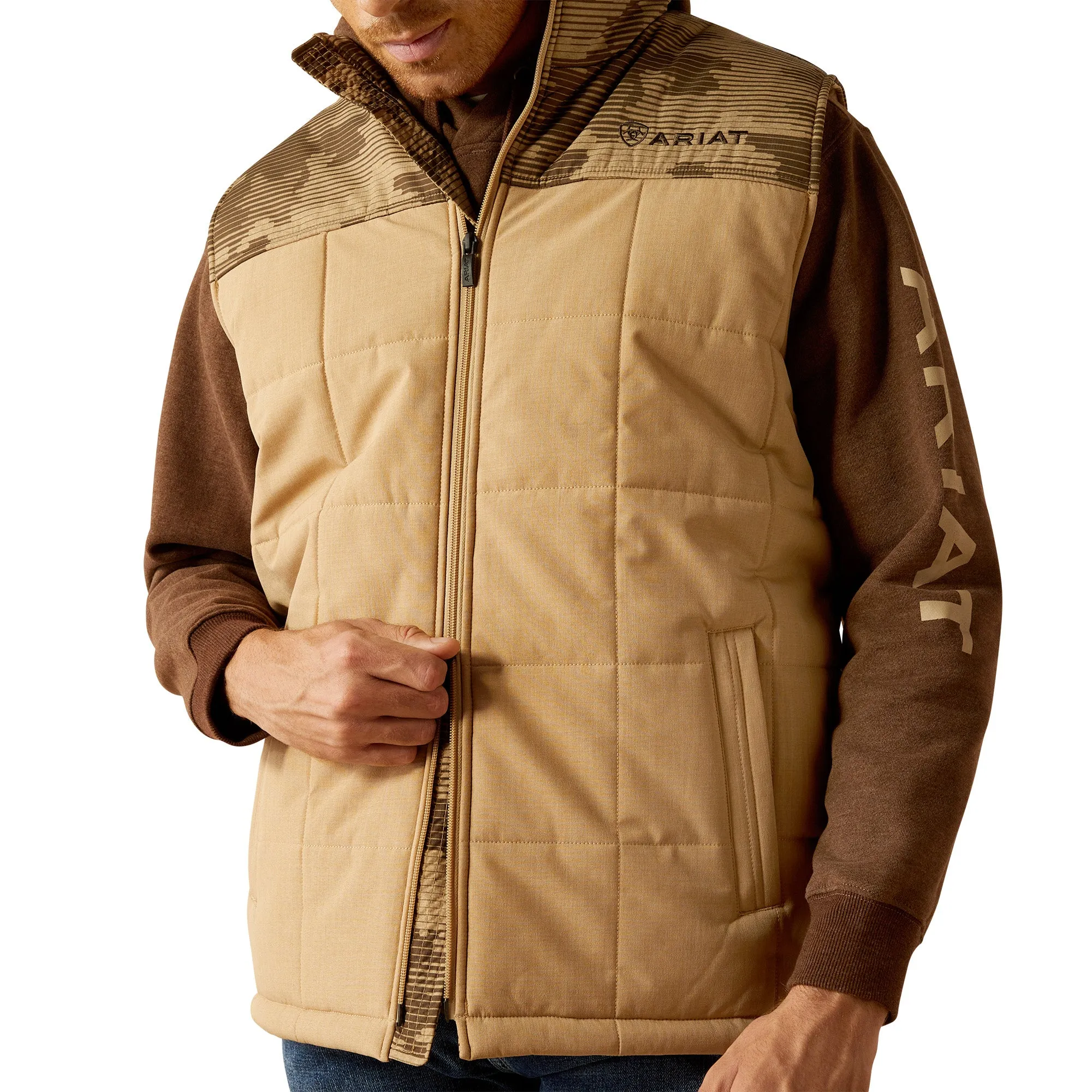 Ariat Men's Crius Cornstalk Heather Insulated Vest 10052815