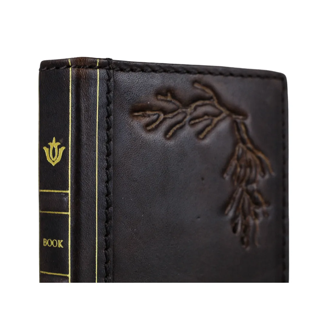 ARICHI Handmade Genuine Leather Case  for Samsung Galaxy S20-S25 Ultra, Note, and Z Fold – Vintage Bible Style with Tree Branch Embossing & Card Slots