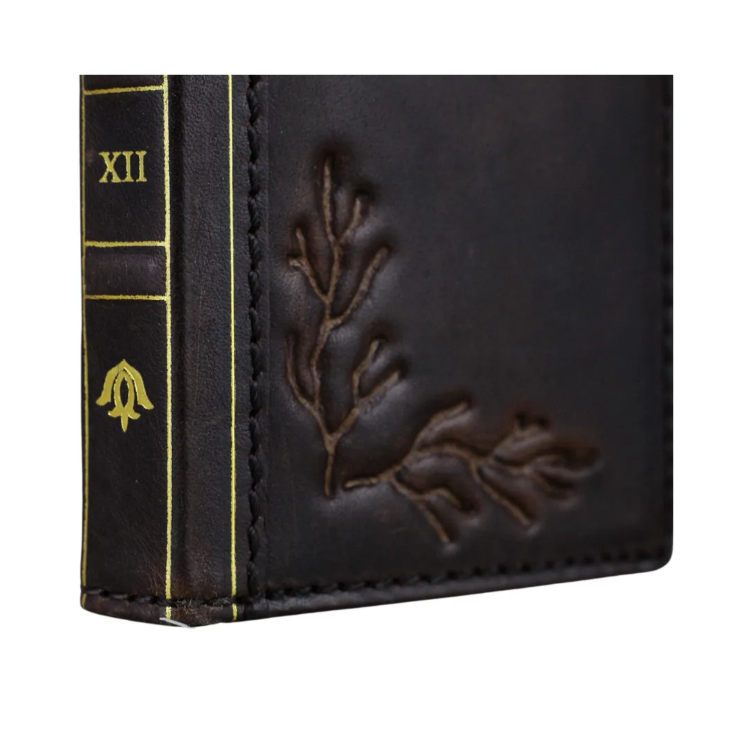 ARICHI Handmade Genuine Leather Case  for Samsung Galaxy S20-S25 Ultra, Note, and Z Fold – Vintage Bible Style with Tree Branch Embossing & Card Slots
