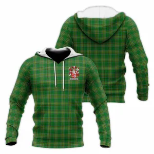 Armstrong Irish Clan Tartan Knitted Hoodie with Coat of Arms