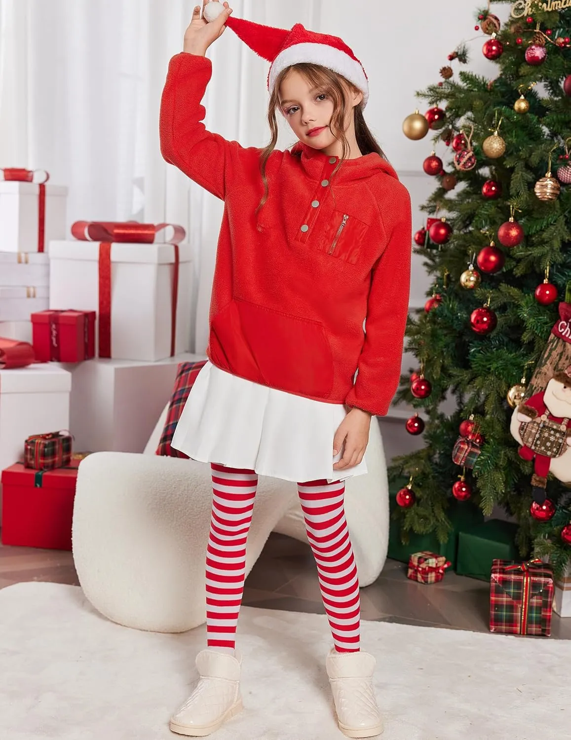 Arshiner Girls Fleece Pullover Hooded Sweatshirt Colorblock Sherpa Hoodie