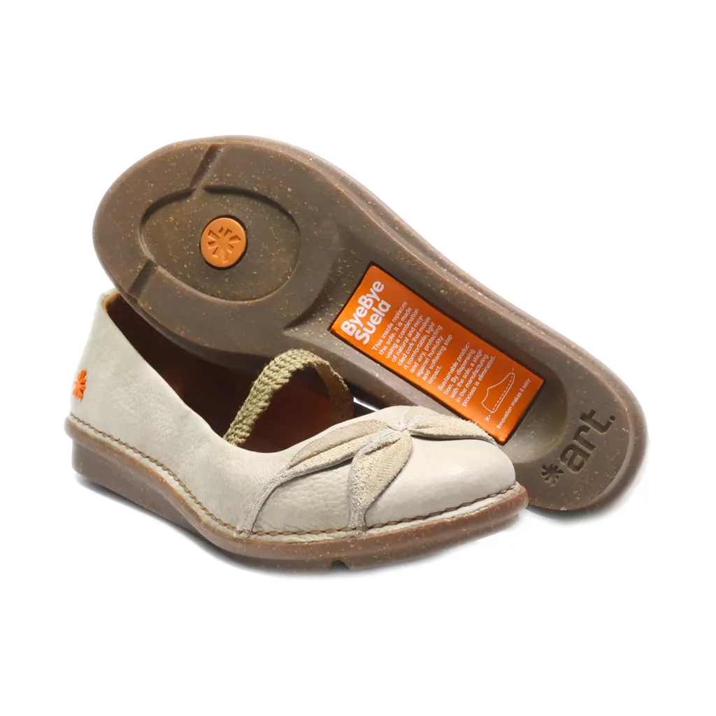 Art Ballerinas Leather Beige Colour For Women