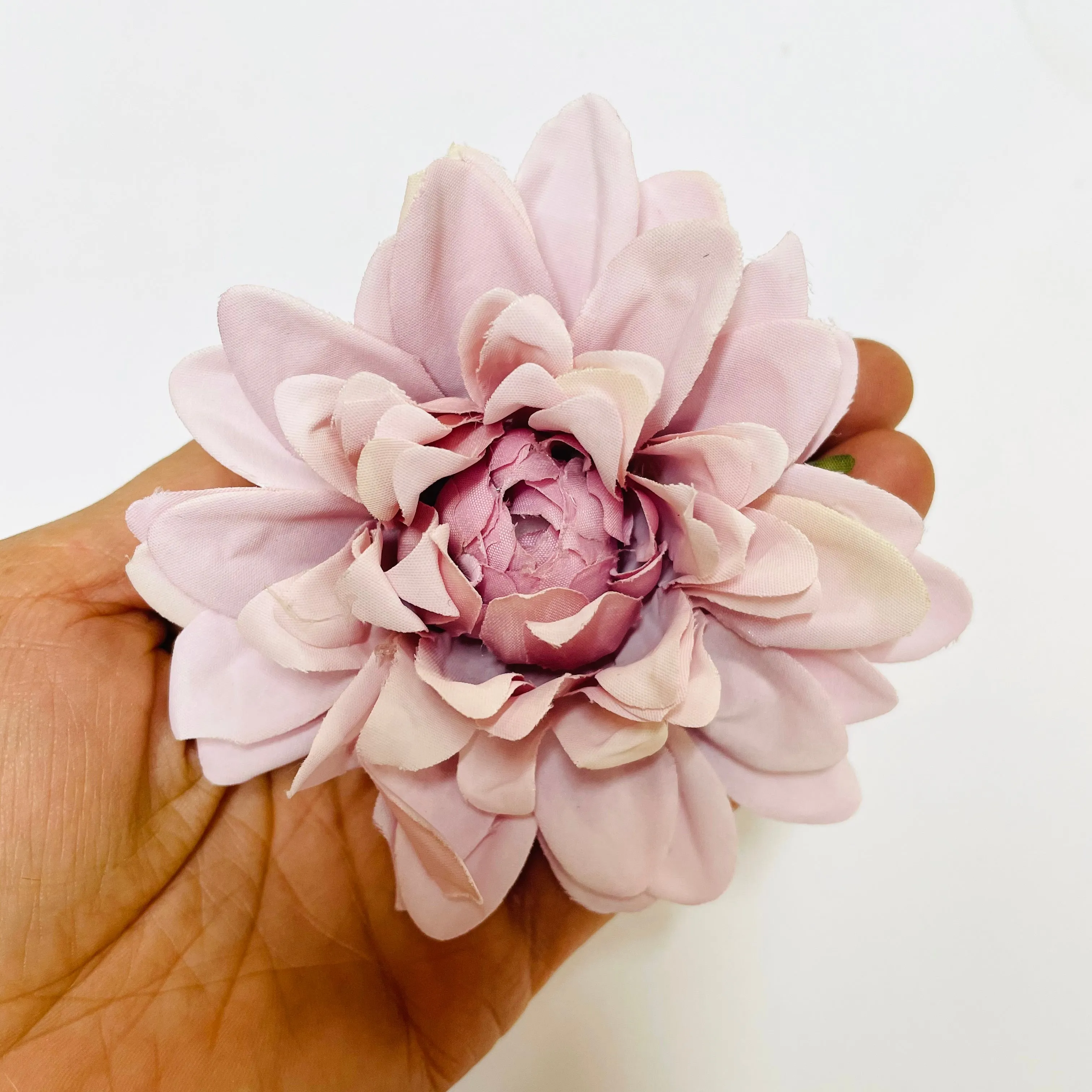 Artificial Silk Flower Head - Soft Mauve Chrysanthemum Style 154 - 1pc
