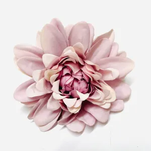 Artificial Silk Flower Head - Soft Mauve Chrysanthemum Style 154 - 1pc