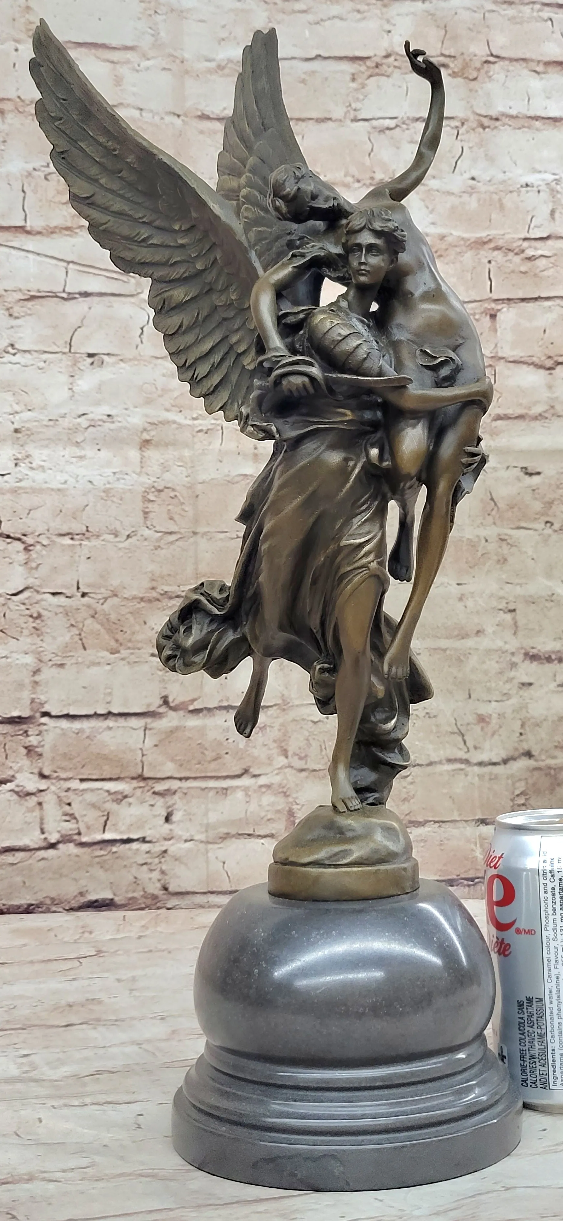Artwork by Marius-Jean-Antonin Mercie, GLORIA VICTIS, Made of bronze,