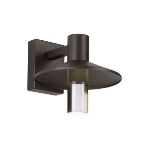 Ash 10 In. LED Hi-Output Outdoor Wall Sconce 1114 Lumens 3000K Surge Protection Bronze Finish Clear Cylinder