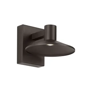 Ash 8 In. LED Hi-Output Outdoor Wall Sconce 613 Lumens 3000K Button Photocontrol Surge Protection Bronze Finish Clear Lens