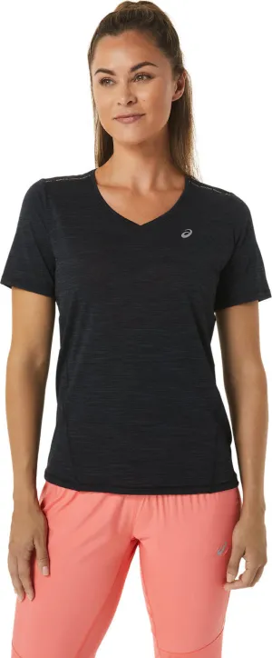 Asics Women&#x27;s Race V-Neck SS Top Performance Black/Charcoal Grey | Buy Asics Women&#x27;s Race V-Neck SS Top Performance Black/Charcoal Grey here | Outnorth