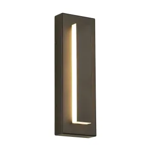 Aspen 15 In. LED Oudoor Wall Sconce 648 Lm 3000K Surge Protection Bronze Finish