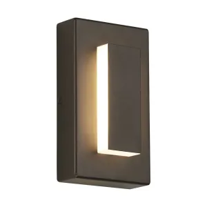Aspen 8 In. LED Oudoor Wall Sconce 390 Lm 3000K Surge Protection Bronze Finish