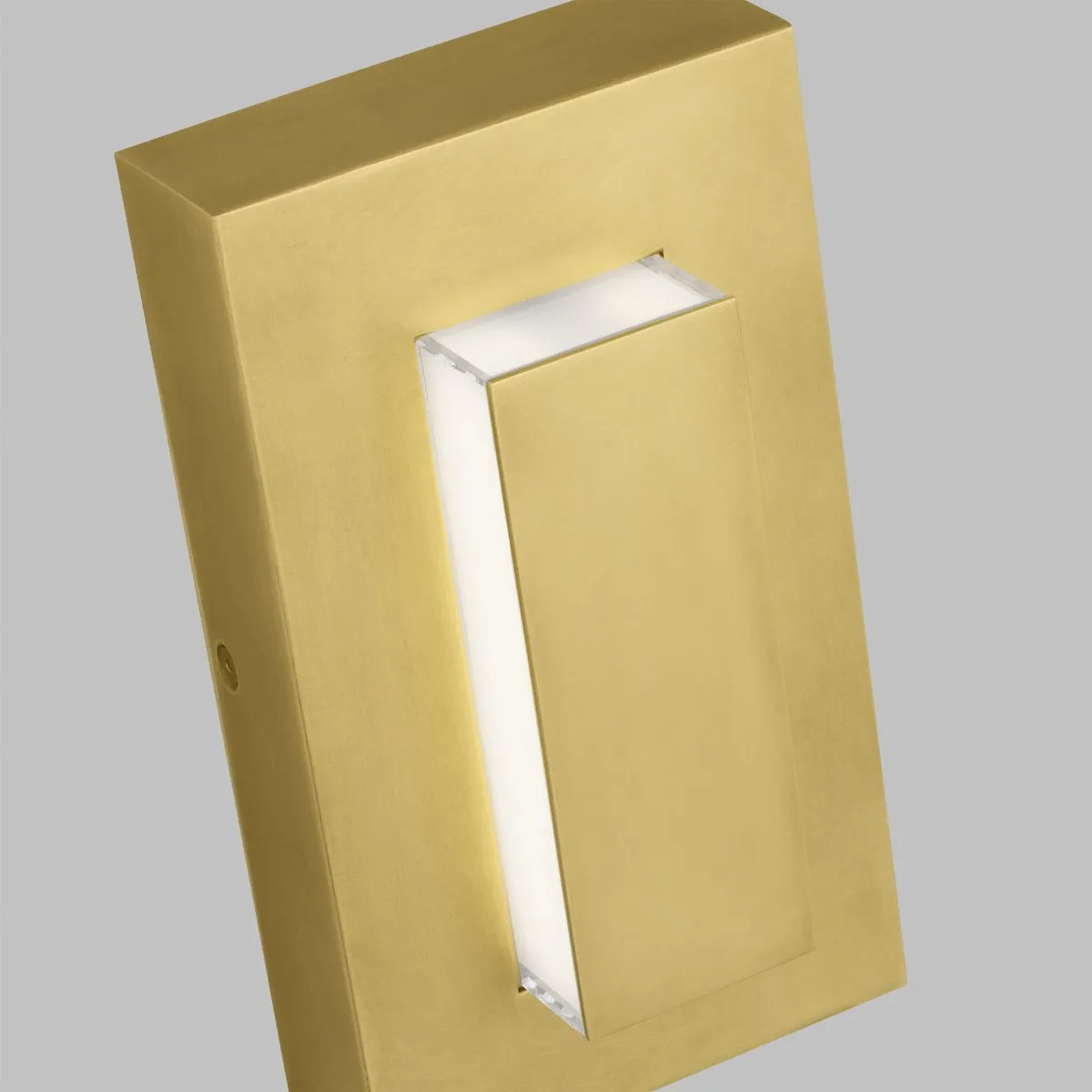 Aspen 8 In. LED Outdoor Wall Sconce with in-line Fuse Natural Brass Finish