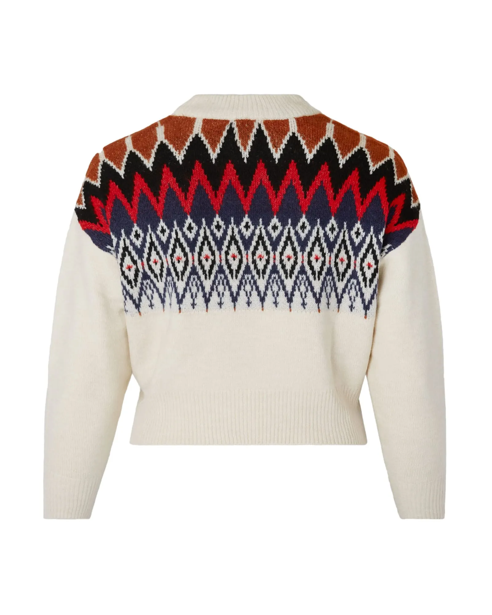 Aspen Fairisle Sweater | Beige / Navy