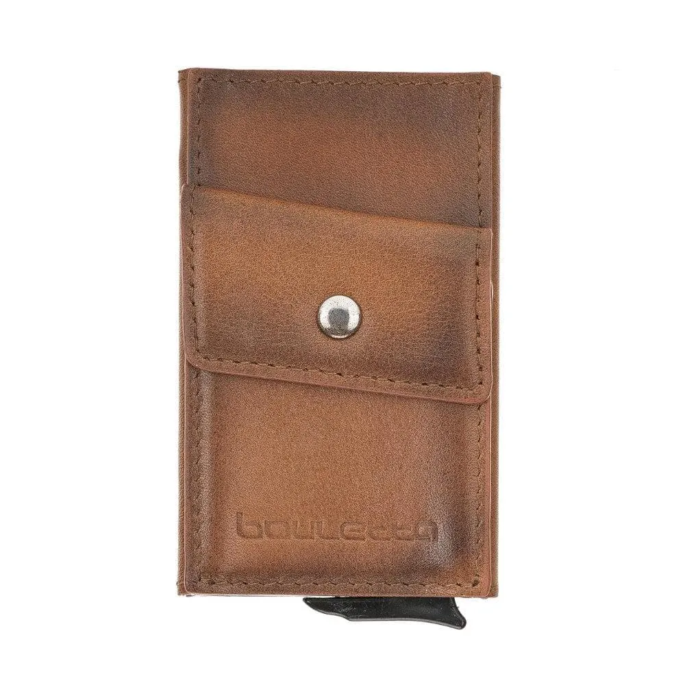 Austin Leather Mechanical Coin Card Holder