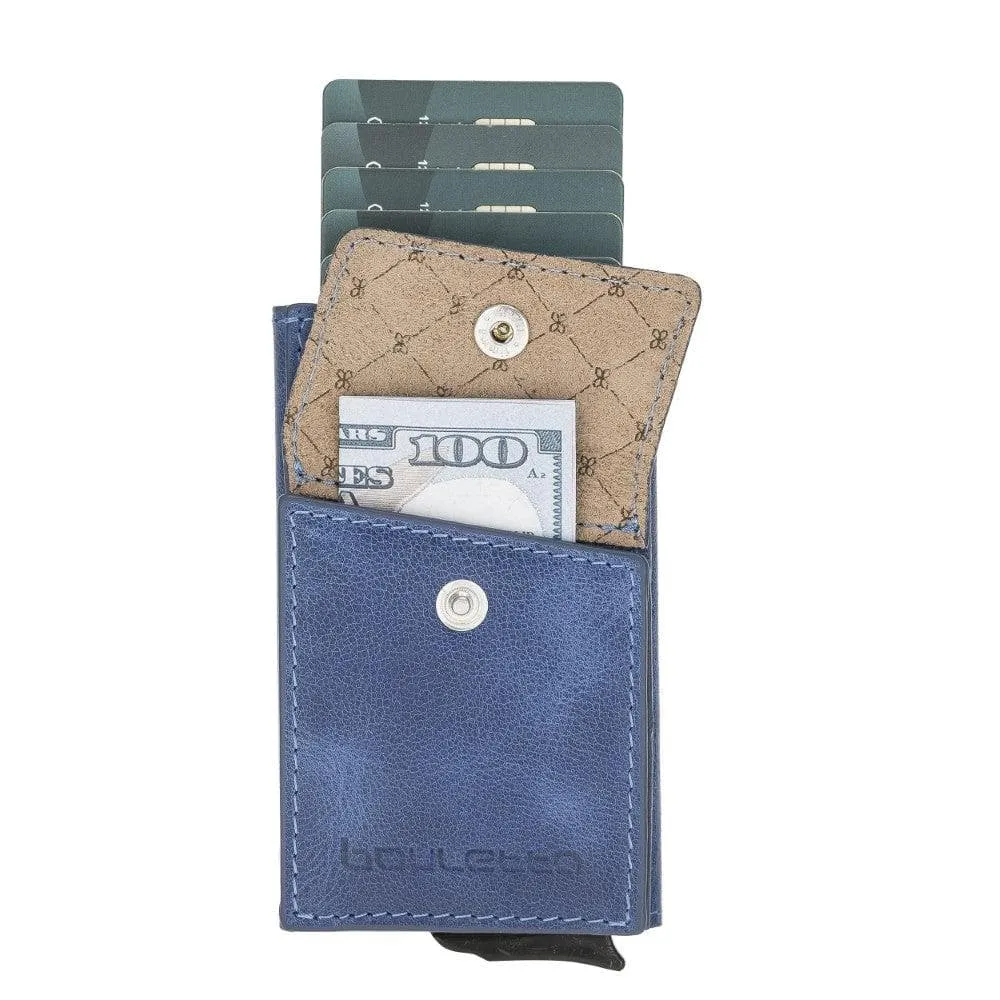 Austin Leather Mechanical Coin Card Holder