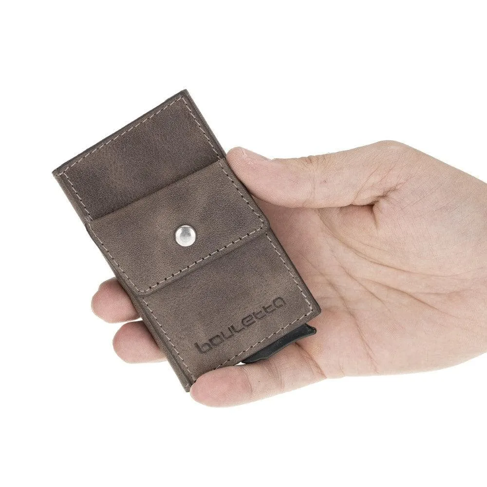 Austin Leather Mechanical Coin Card Holder