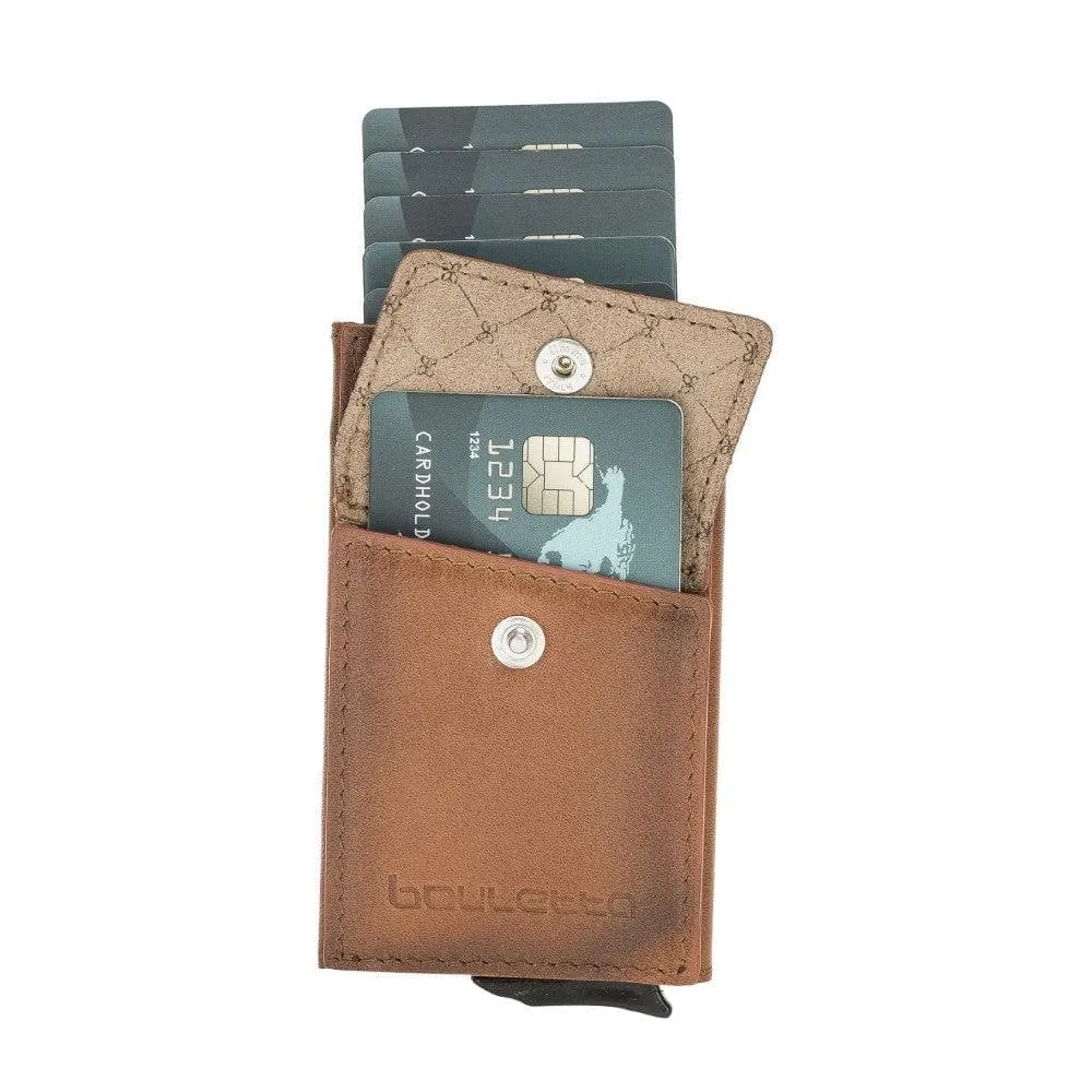 Austin Leather Mechanical Coin Card Holder