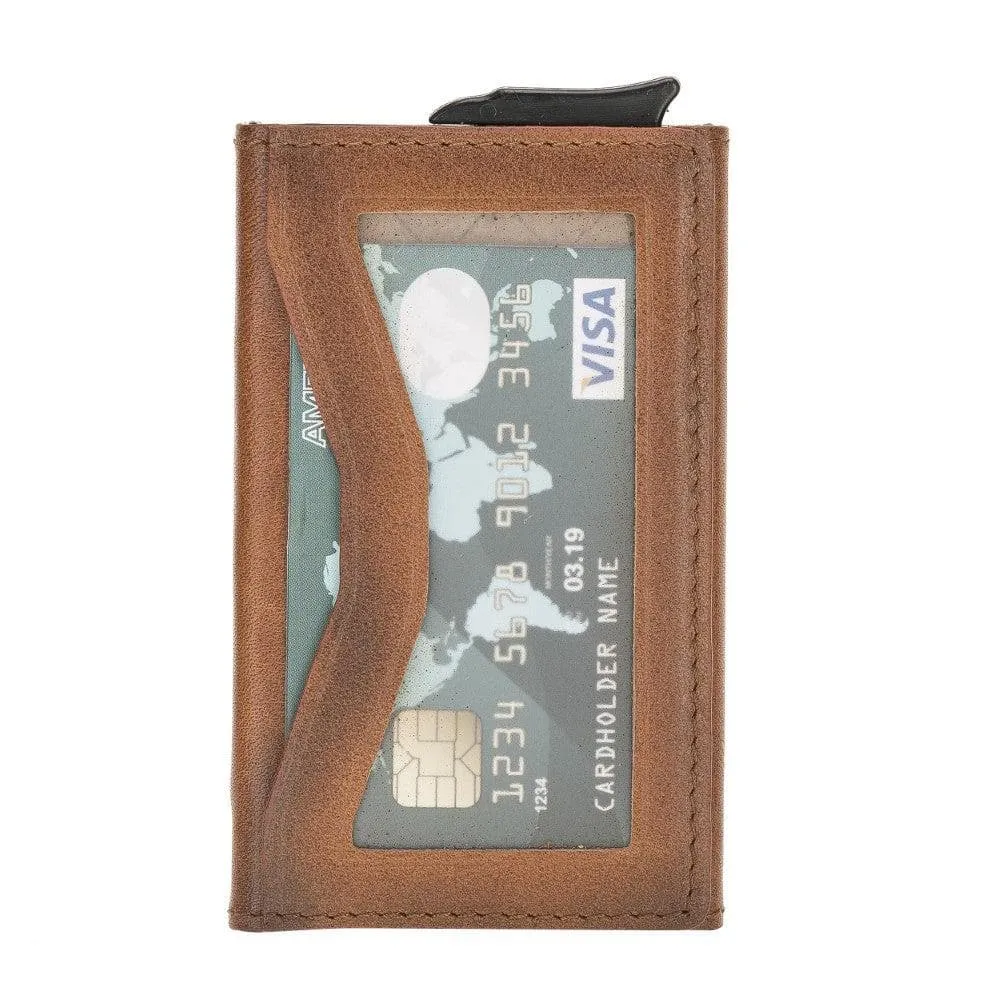 Austin Leather Mechanical Coin Card Holder