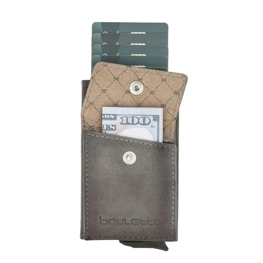 Austin Leather Mechanical Coin Card Holder