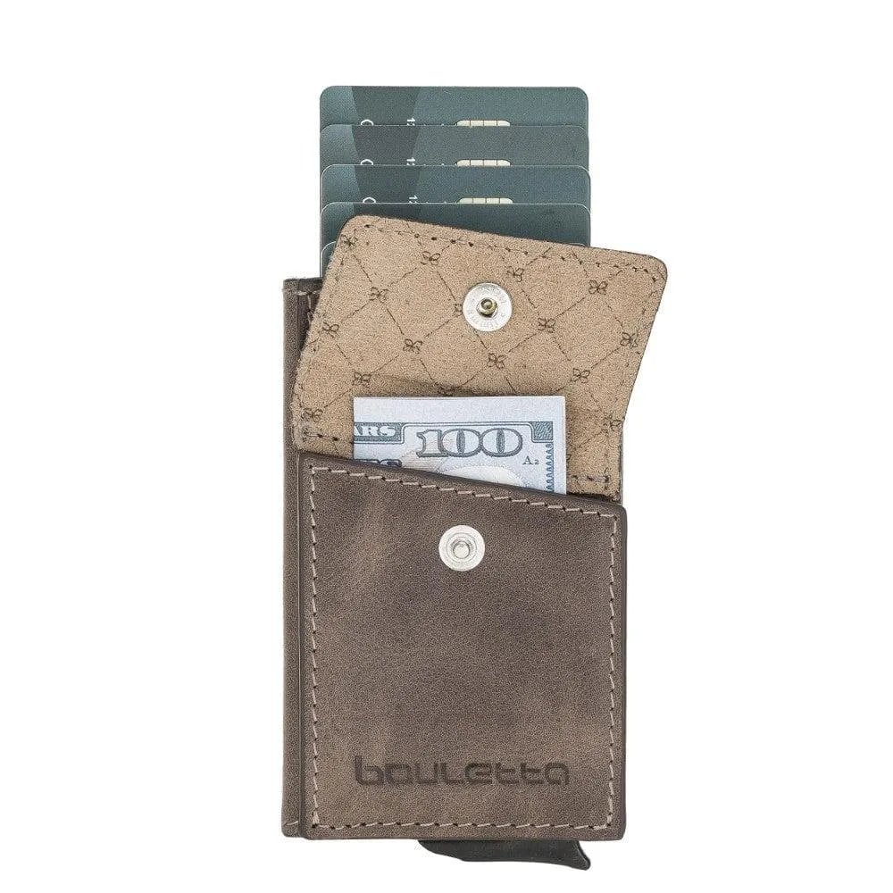 Austin Leather Mechanical Coin Card Holder