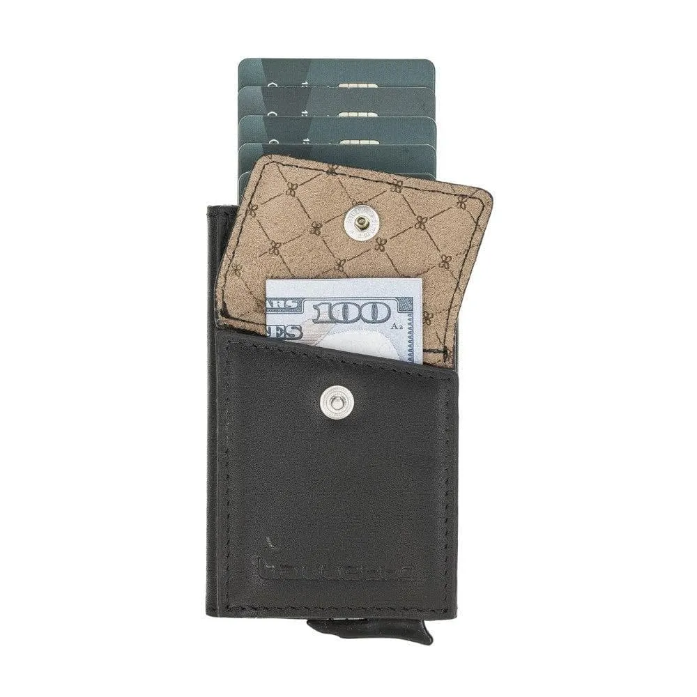 Austin Leather Mechanical Coin Card Holder