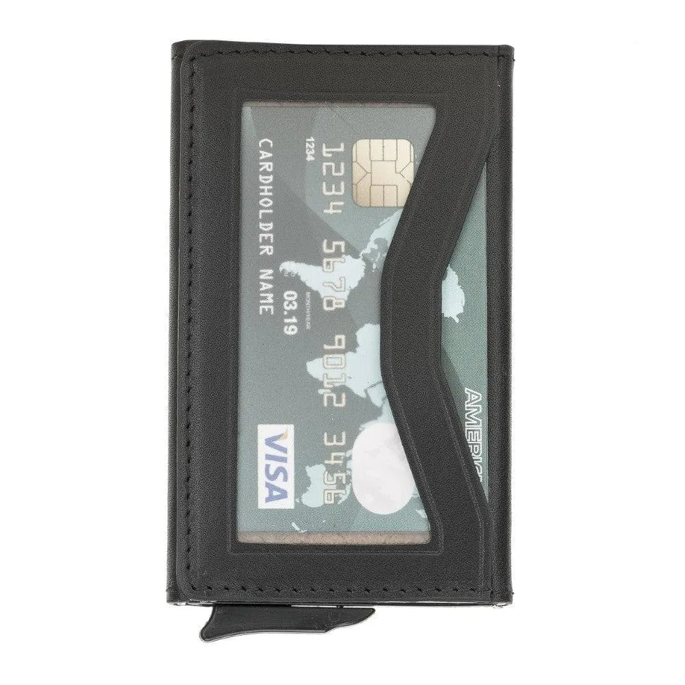 Austin Leather Mechanical Coin Card Holder
