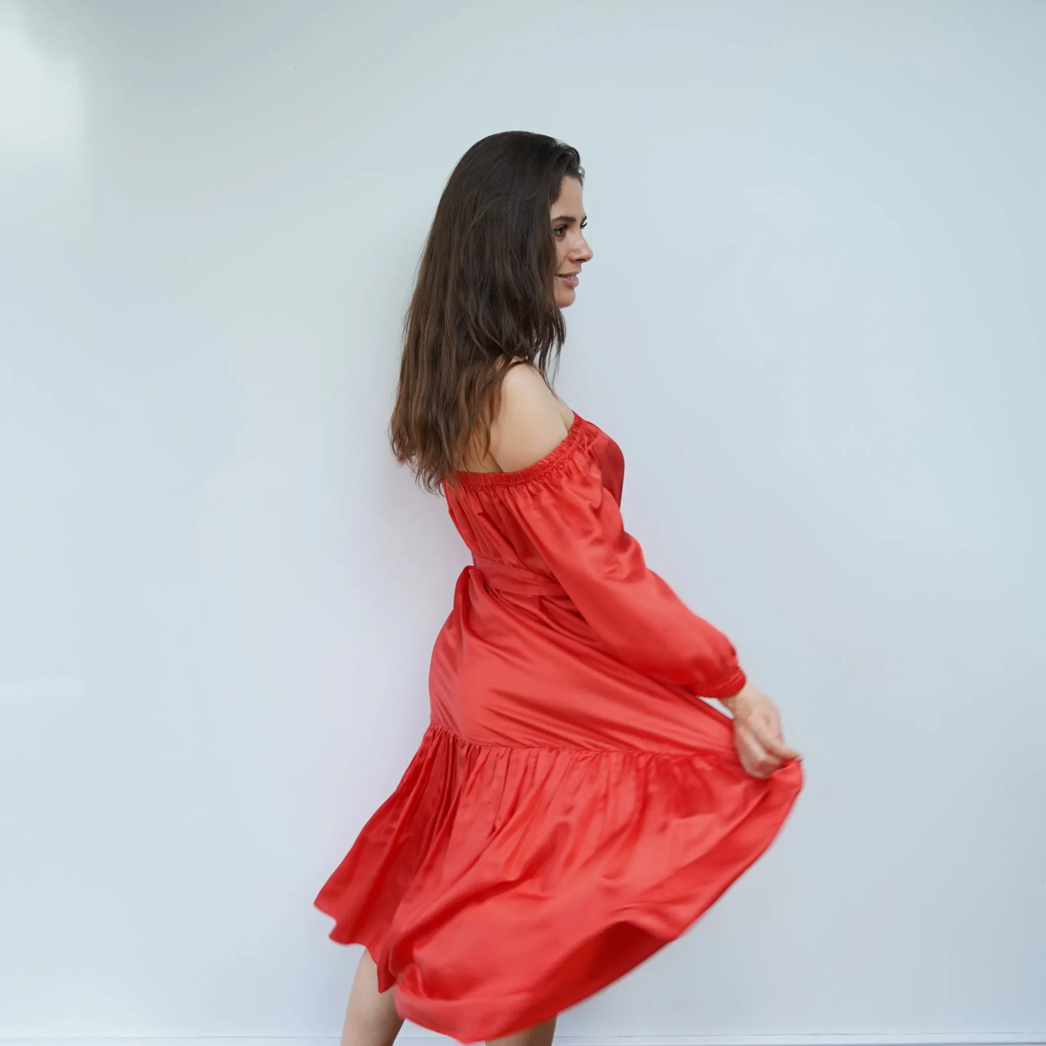 Ausus - Spritz Orange Midaxi Dress